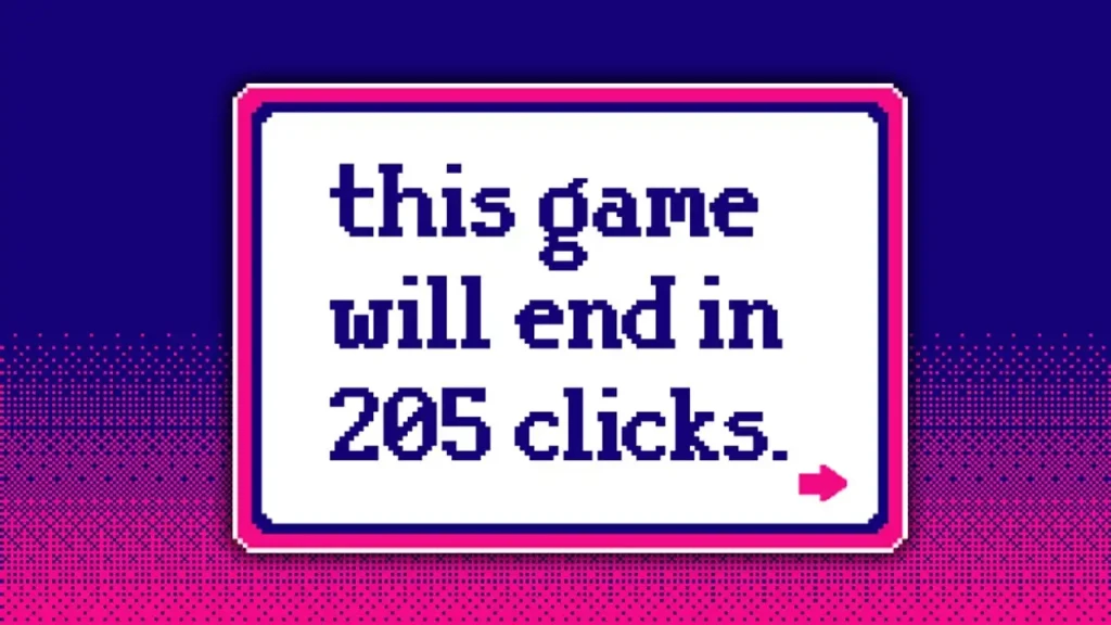 this game will end in 205 clicks