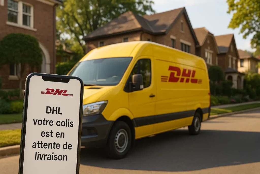 DHL votre colis est en attente de livraison