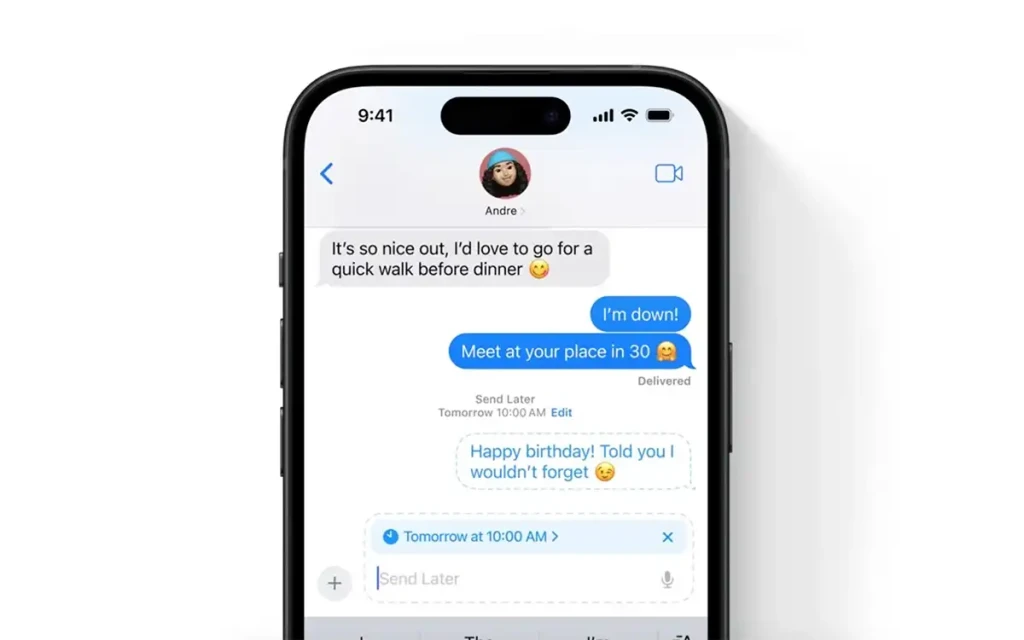 limites de la programmation de messages sur iPhone
