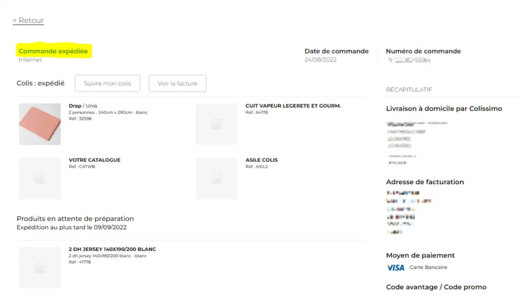 modifier l’adresse de livraison après l’expédition