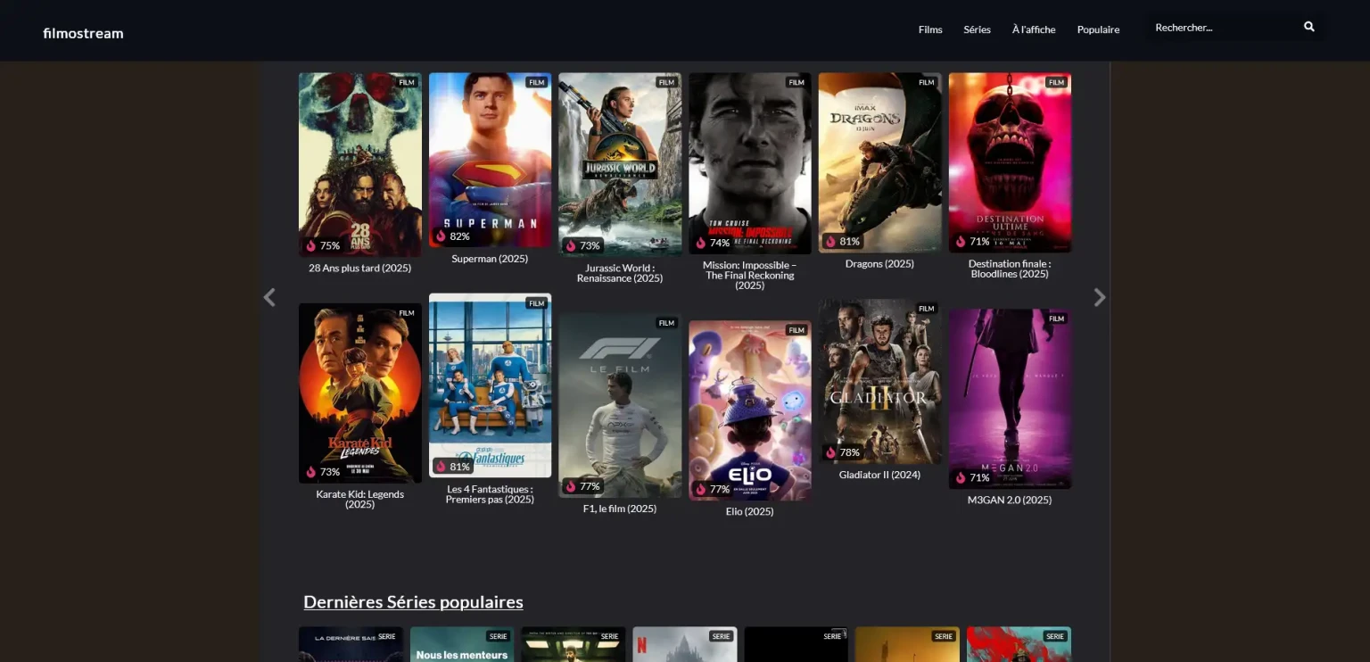 nouvelle adresse de Filmostreaming