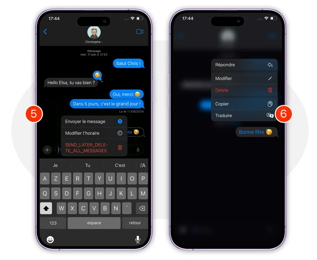 programmer un SMS directement depuis l’application iMessages