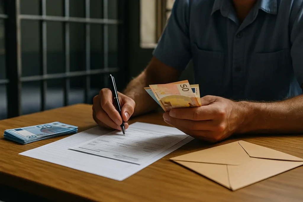 quelle fréquence peut on envoyer de l’argent en prison