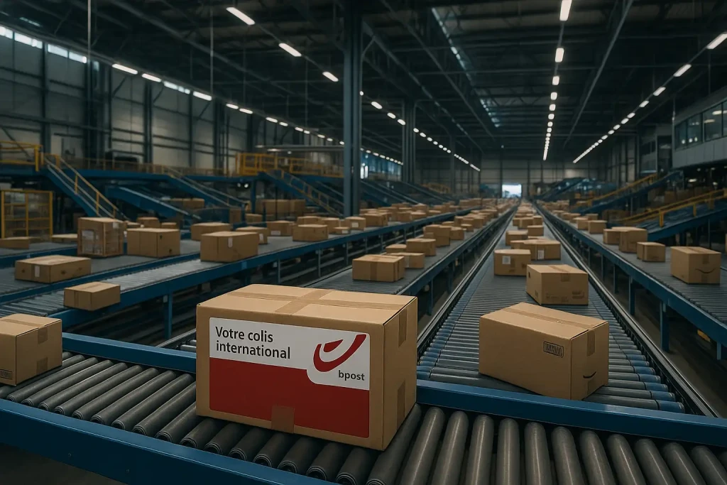 votre colis international est prêt à être traité par bpost
