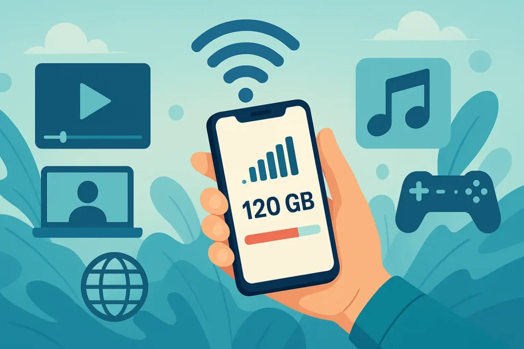 120 Go d’internet durent combien de temps