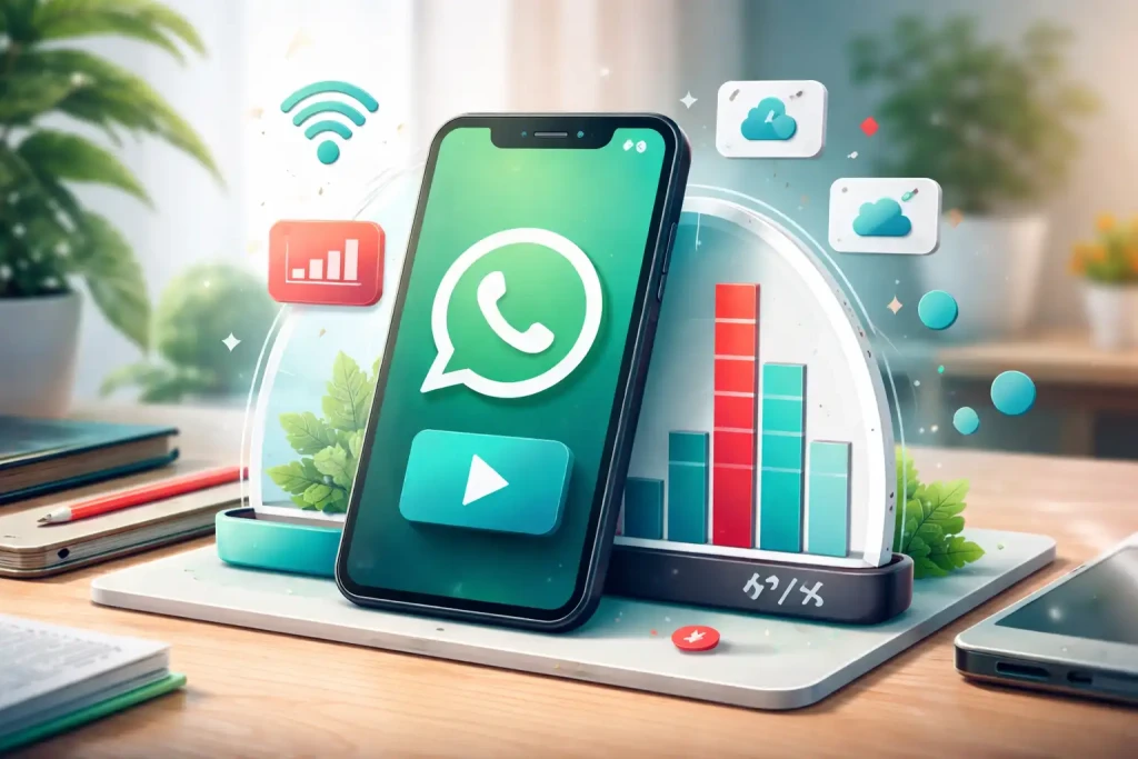Combien de data consomme une vidéo sur WhatsApp