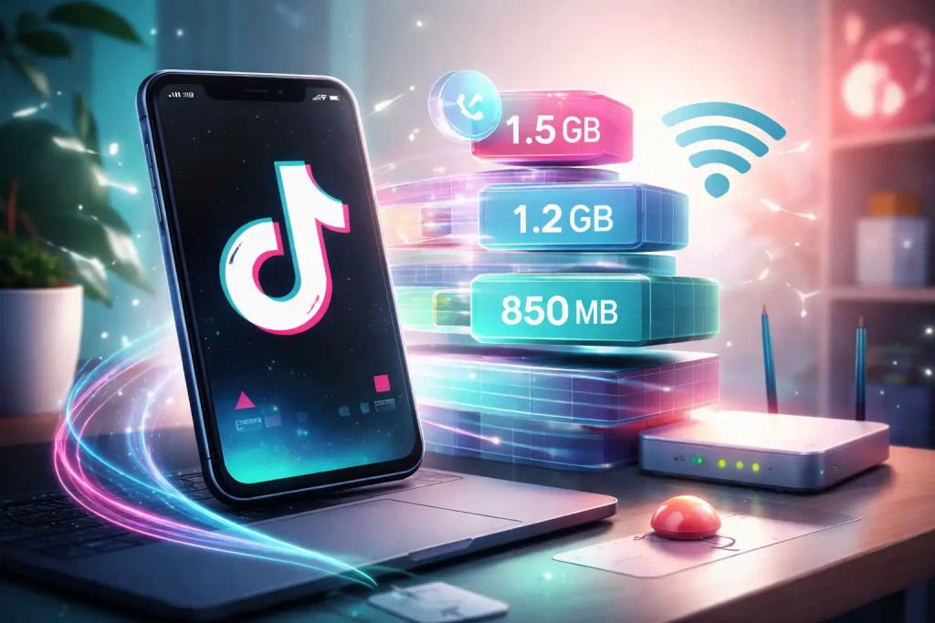 Combien de Go consomme TikTok en 1 heure