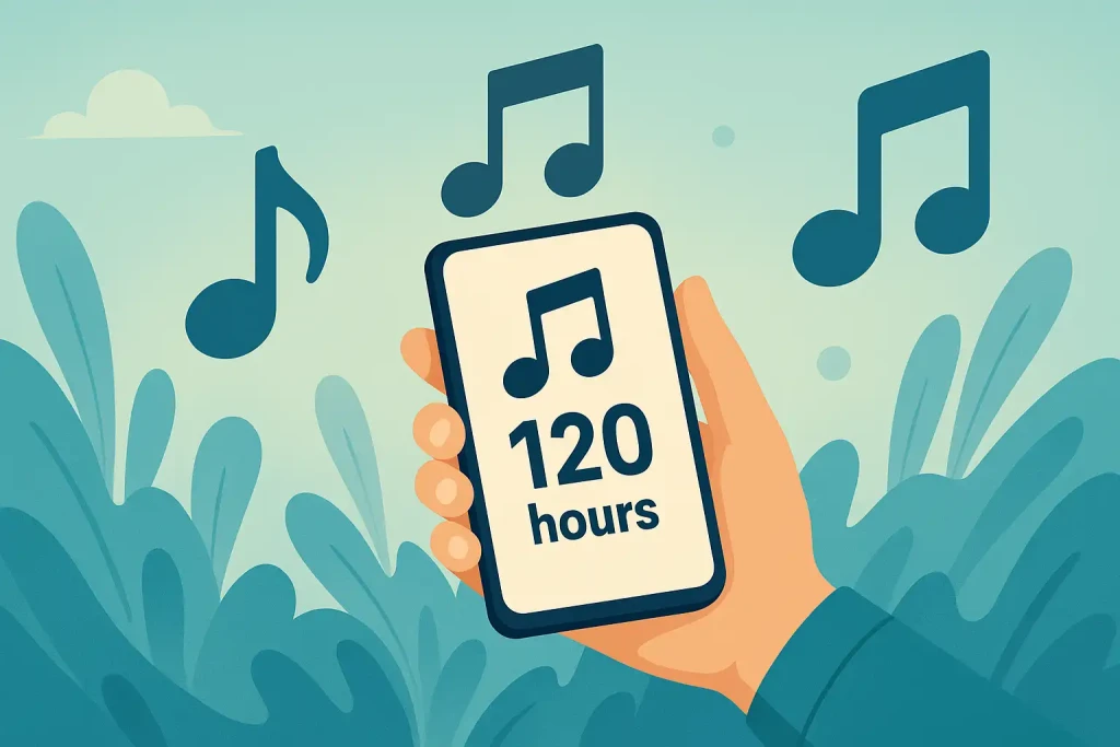 Combien de musique peut on écouter en streaming avec 120 Go