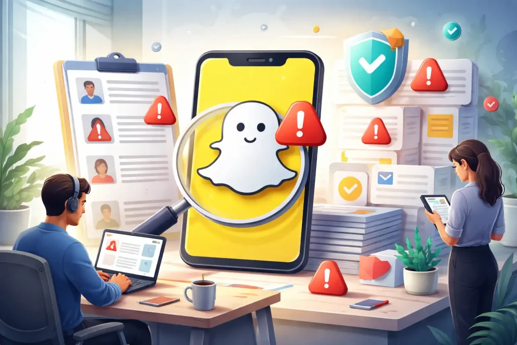 combien de signalements pour supprimer un compte Snapchat