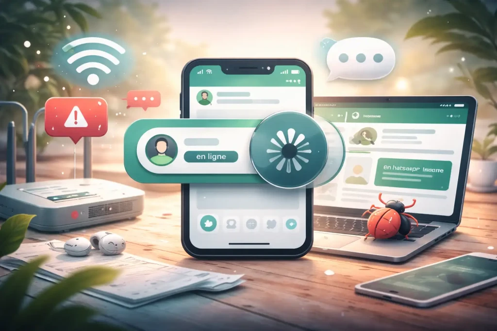 situations techniques peuvent expliquer un statut « en ligne » incorrect