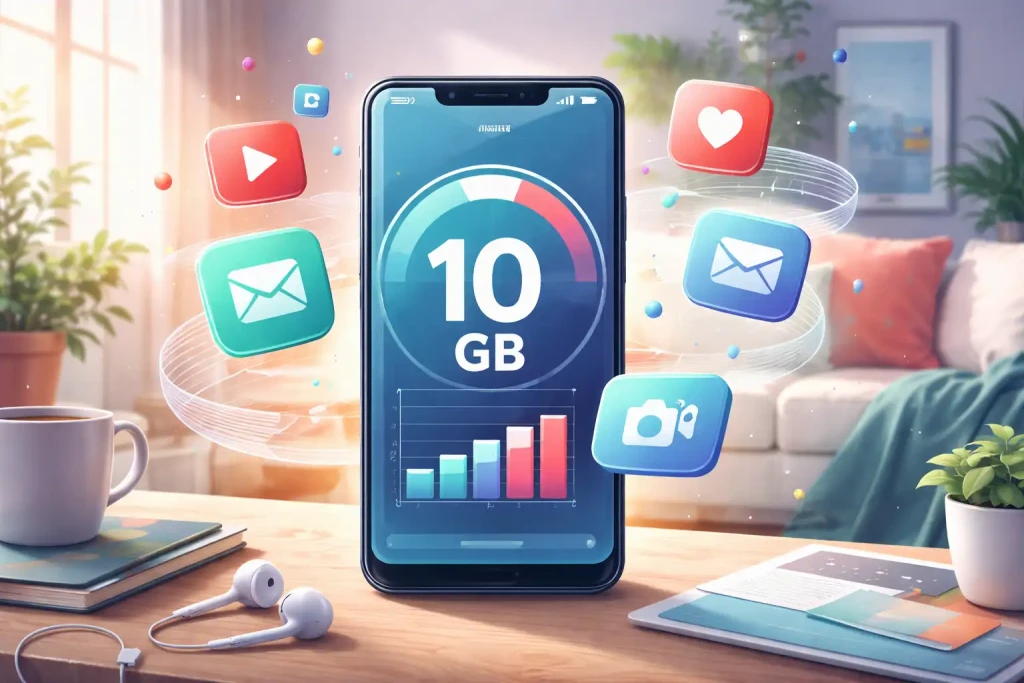 10 go internet combien de temps