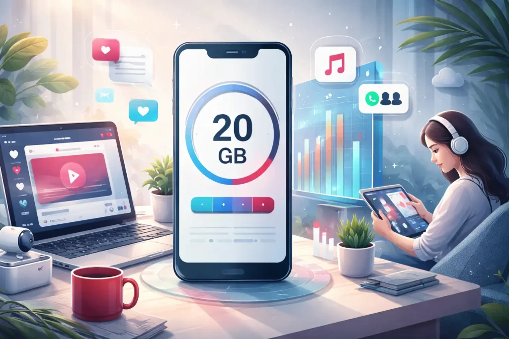20 Go internet, combien de temps cela dure