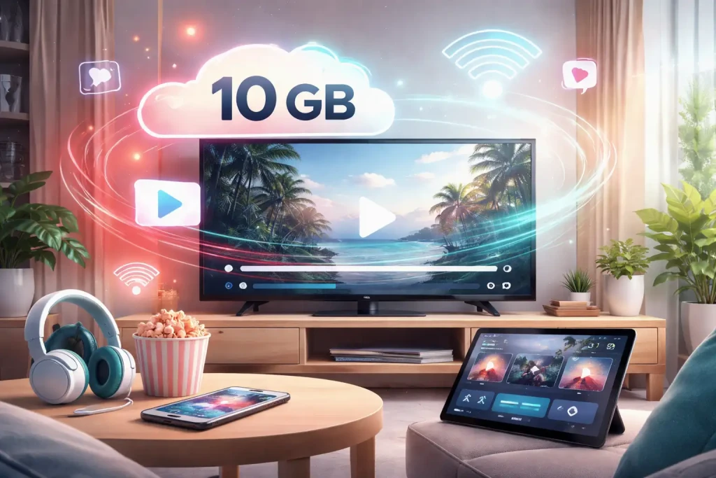 Combien d’heures de streaming vidéo représentent 10 Go