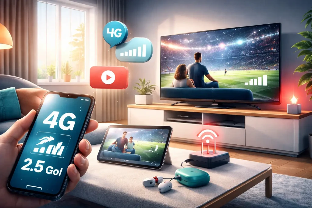 Combien de données consomme la télévision en 4G
