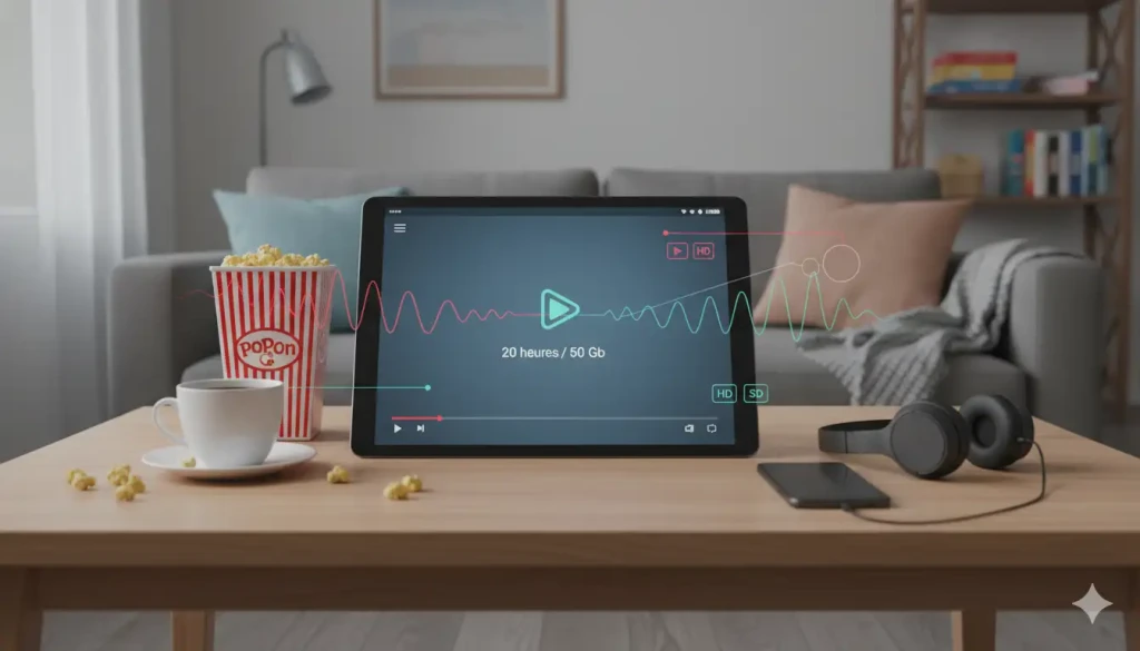 Combien de temps peut on regarder des vidéos avec 50 Go