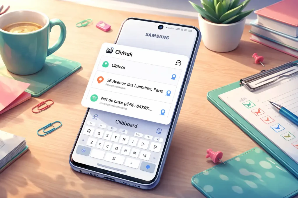 Où trouver l’historique des éléments copiés sur Samsung