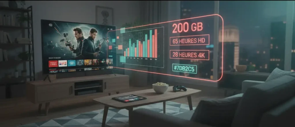 Que permet de faire 200 Go en streaming vidéo